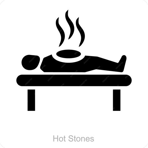 Premium Vector Hot Stones And Massage Icon Concept