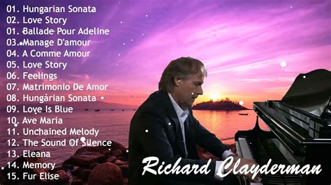 Richard Clayderman Greatest Hits Of Piano The Very Best Of Richard
