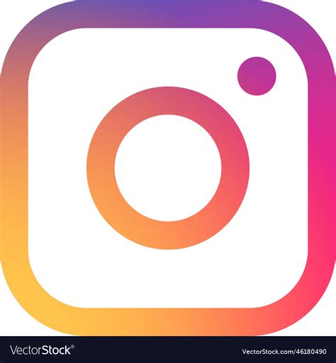 Instagram Logo Insta Realistic Social Media Icon Vector Image