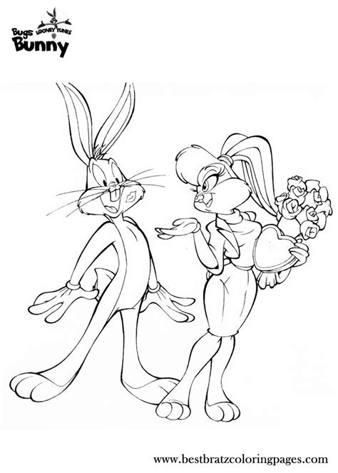 Gambar Lola Bunny Bugs Coloring Pages Looney Tunes Cartoon Girl Di
