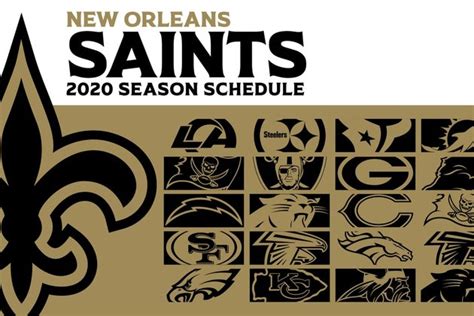 New Orleans Saints 2020 Schedule Presented By Seatgeek Announced