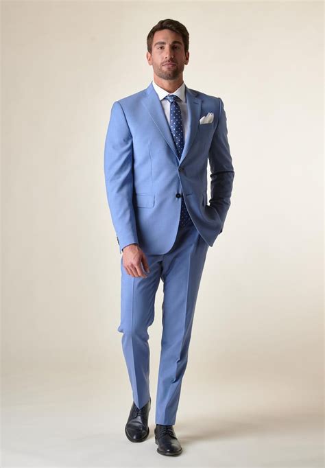 Angelico Light Blue Suit Fresch Wool Custom Suits For Man Made Of
