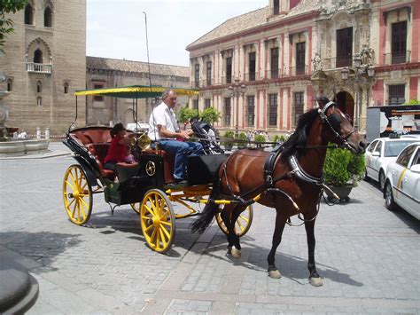 Seville Traditional Transport In The Main Square Behind Th Flickr