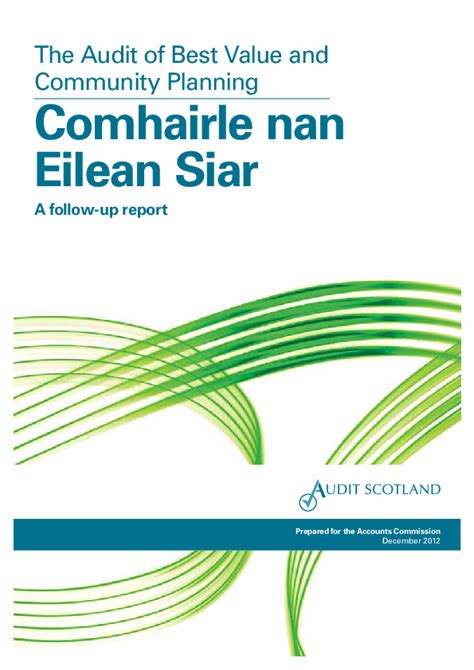 Comhairle Nan Eilean Siar The Audit Of Best Value And Community