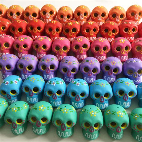 Mexican Day Of The Dead Ceramic Skulls