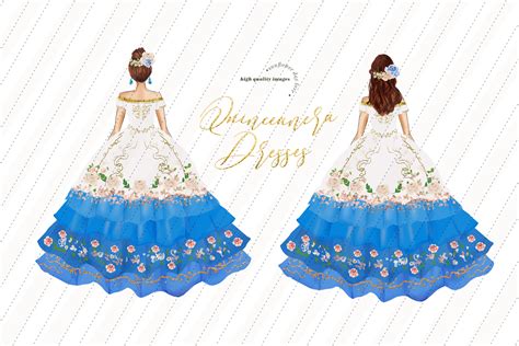 Blue Baby Miss Quince Clipart Wedding Princess Dresses Clipart By