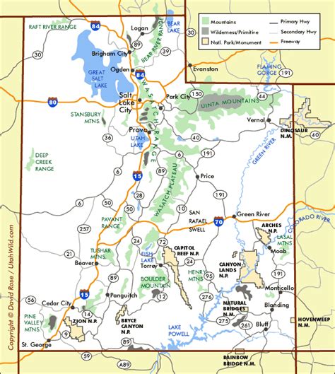 Road Map Of Utah Images