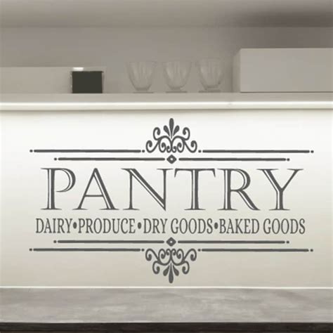 Pantry Wall Decal Kitchen Decor Pantry Sign Pantry Decor Etsy