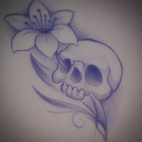 Skull And Lily Tattoo Sketch By Rock Ali On Deviantart