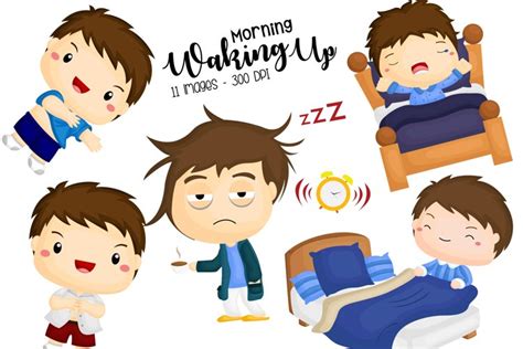 Kids Waking Up Clipart Early Morning Clip Art