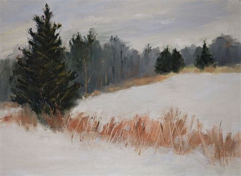 Ori Original Oil Landscape Painting Winter Landscape Painted Outside