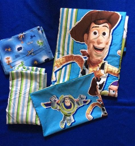 Disney Toy Story Crib Toddler Bed 4 Piece Set Woody Buzz Sheets