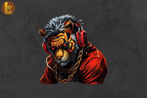 Badass Gangster Tiger Graphic By Lewlew · Creative Fabrica