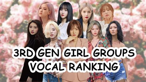 Kpop 3rd Gen Female Idols Vocal Ranking With Objective Reasoning Youtube