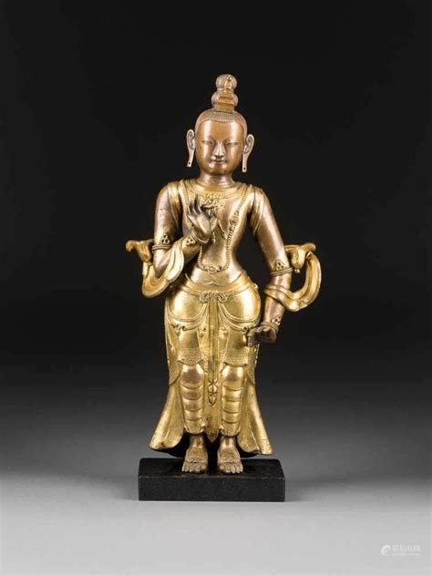 Bidlive Eine Stehende Gottheit Nepal Tibet Jh Bronze