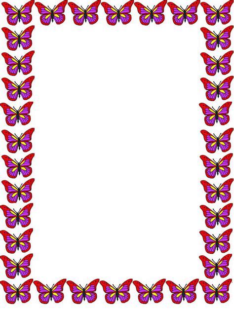 Free Butterfly Border Stationery Free Printable Butterfly Border
