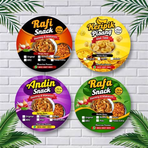 Jual Stiker Label Kemasan Stiker Snack Stiker Jajanan Stiker Jajan