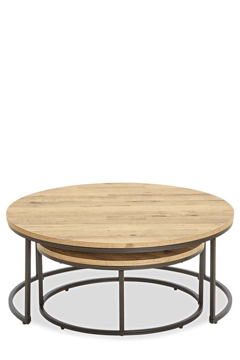 Buy Bronx Oak Effect Round Coffee Nest Of Tables From The Next Uk