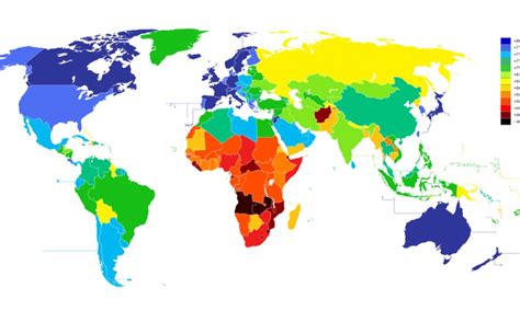 nation rank   world map  life