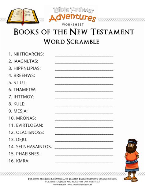 54 Bible Worksheets For You To Complete