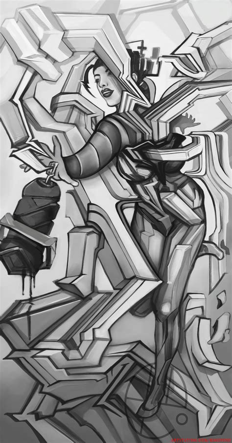 how to draw 3d graffiti sketches