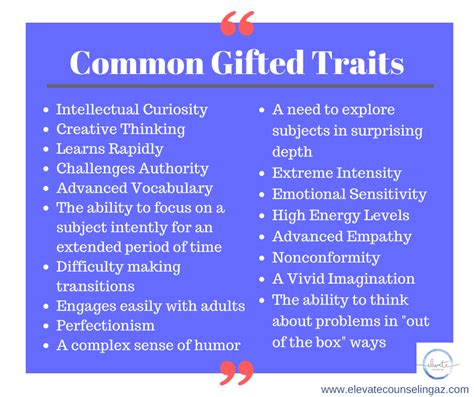 Gifted children often display some of the following traits. What "Giftedness" Is (And What It Isn't) - Elevate Counseling