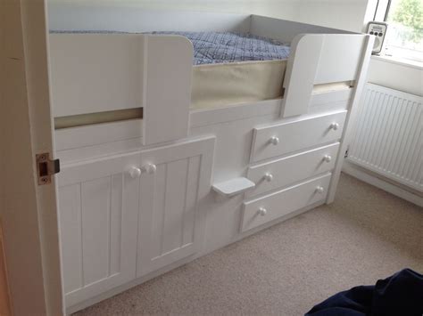 All White Cabin Bed With 3 Drawers If Your Child Has A Small Room But