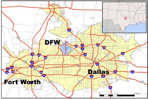 Dallasfort Worth Map Travel Map
