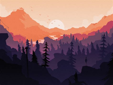 Mountain Illustration Forest Illustration Landscape Illustration