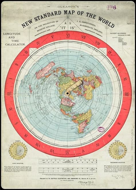 Gleasons New Standard Map Of The World Flat Earth