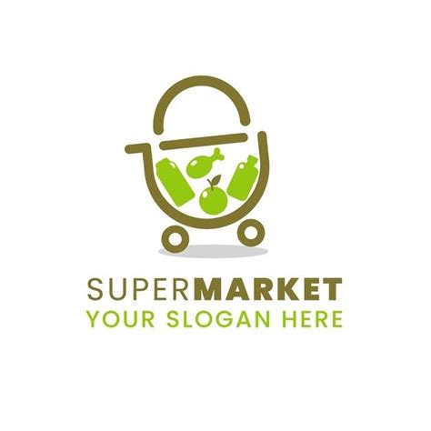 Premium Vector Supermarket Logo Supermarket Logo Shopping Cart