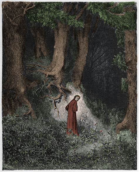 Inferno Canto 1 Dante In The Savage Wood Illustration From The