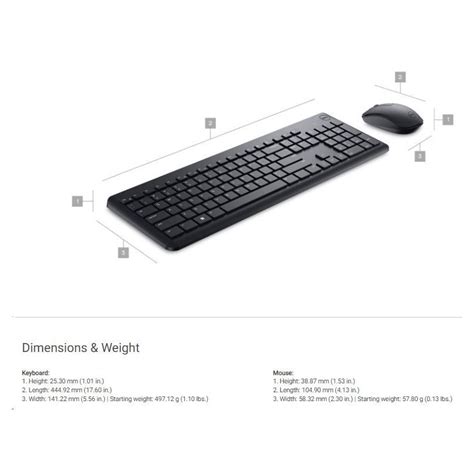 Dell Wireless Keyboard And Mouse Km3322w Slovak Qwertz Km3322w R