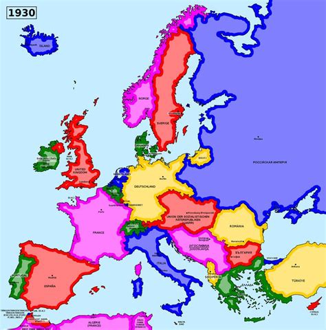 Map Of An Alternate Interwar Europe 1930 By Matritum Map Alternate