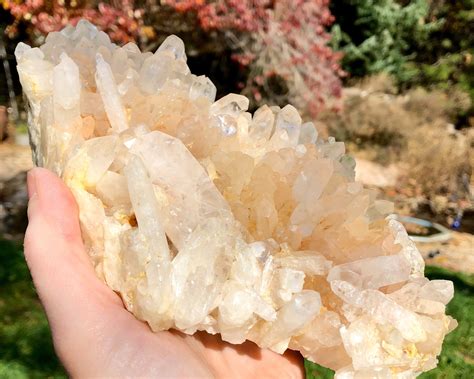 1894g Clear Quartz Crystal Cluster Large Specimen With Double