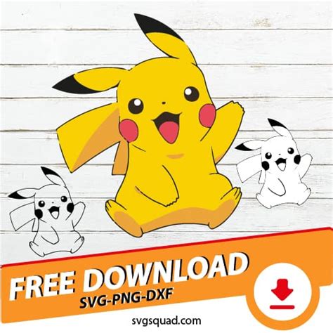 Pikachu - FREE SVG CUT FILE - SVG SQUAD