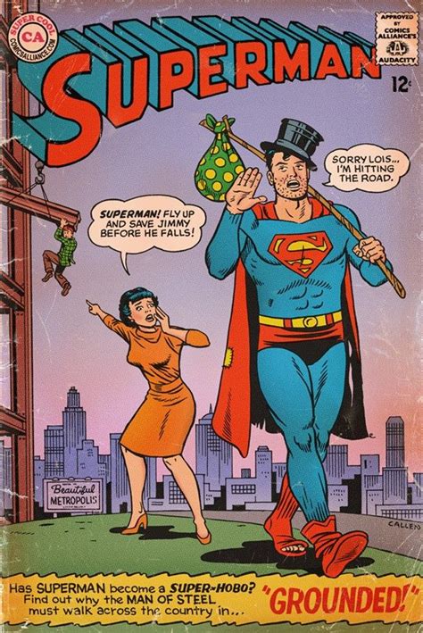 Silver Age Remix Comics ‘superman Grounded Original Art Superman