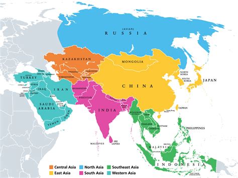 Slepa Mapa Asie States