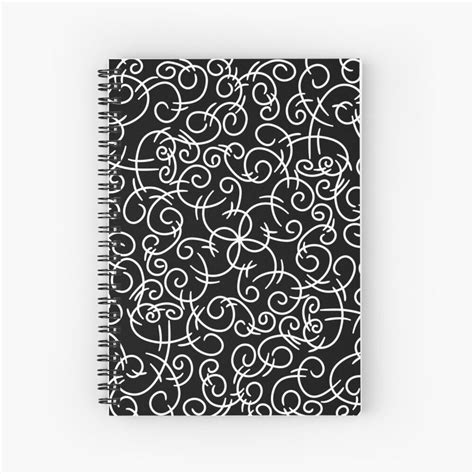 White Swirl Pattern Spiral Notebook By Sookiesooker Swirl Pattern Notebook Spiral Notebook