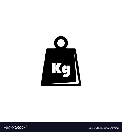 Weight Kilogram Kilo Measurement Flat Icon Vector Image
