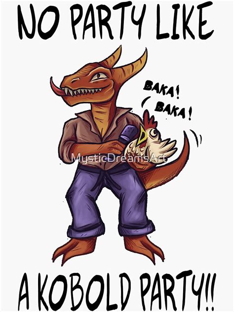 Party Kobold Sticker For Sale By Mysticdreamsart Redbubble