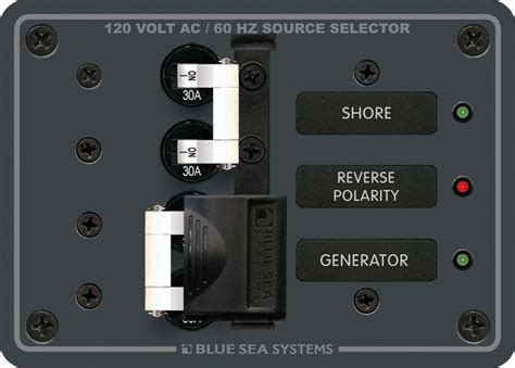 Traditional Metal Panel 120v Ac 30a Toggle Source Selector Blue Sea