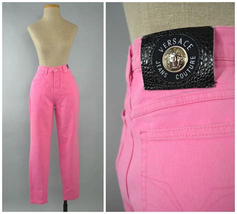 Rosa Vintage 90s Pink Versace Jeans Couture 1990s Solid Colored