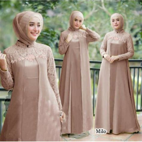 Jual Xvc Maxi Dress Elena Maxi Wanita Hijab Cantik Maxi Terbaru Maxi Busana Muslim