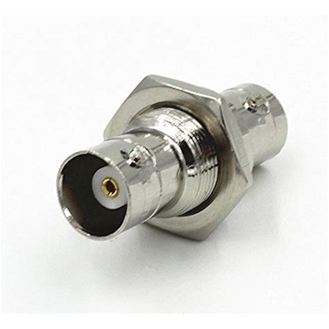 Bnc Female To Bnc Female With Nut Bulkhead In Series Rf Adapter Connector Quick Usa Shipping