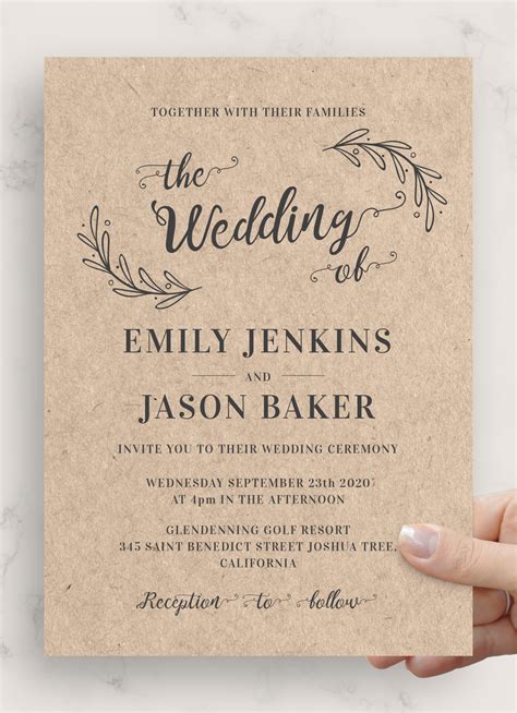 Rustic Wedding Invitation Fonts