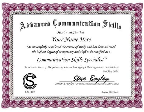 Advanced Communication Skills Certification