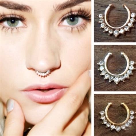 Fake Nose Piercing Ring With Rhinestones Os From Christenass Closet