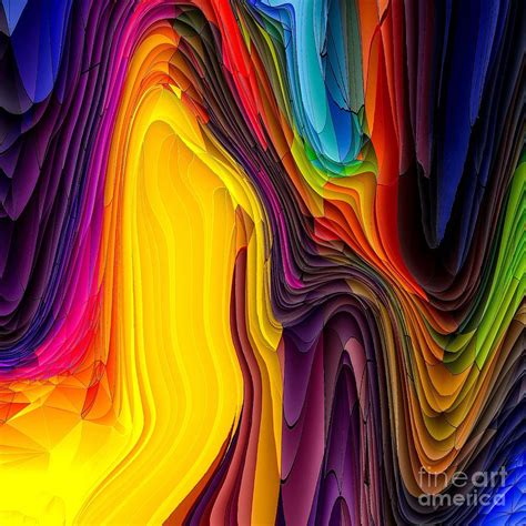 Melting Rainbow Of Colors Abstract Digital Art By Sheila
