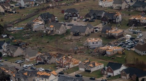 Tornado damage in Tennessee: Photos from helicopter tour of Clarksville